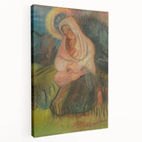 Expressionism Wall Art - Mother and Child Pastoral Scene Painting