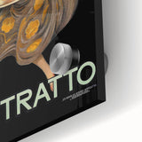 Large abstract wall art featuring overlapping geometric shapes in muted earth tones, printed on acrylic glass.