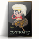 Art deco poster of cocktails in muted gold and black tones, framed acrylic, ideal for modern bar area.