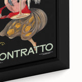 Black wall art featuring a close-up of colorful, textured food and drinks on a framed canvas, ideal for living room decor.