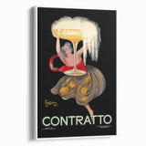 Extra large framed canvas of vintage poster art featuring colorful food and drink illustrations on a black background.