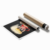 Extra large rolled print featuring floral art in pastel shades, ideal for classy bathroom wall art.