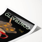 Extra large wall art depicting line art flowers in black and white on a rolled print, suitable for large living room spaces.