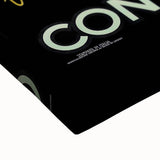 Large art depicting a black and white landscape painting on stretched canvas, suitable for bedroom wall decor.