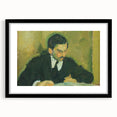 Portrait of a Man Reading - Abstract Modern Wall Art in Earth Tones