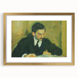 Portrait of a Man Reading - Abstract Modern Wall Art in Earth Tones
