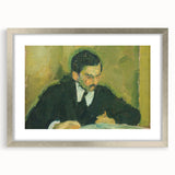 Portrait of a Man Reading - Abstract Modern Wall Art in Earth Tones