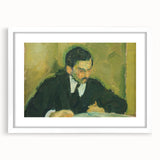 Portrait of a Man Reading - Abstract Modern Wall Art in Earth Tones