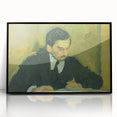 Portrait of a Man Reading - Abstract Modern Wall Art in Earth Tones