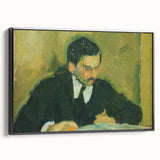 Portrait of a Man Reading - Abstract Modern Wall Art in Earth Tones