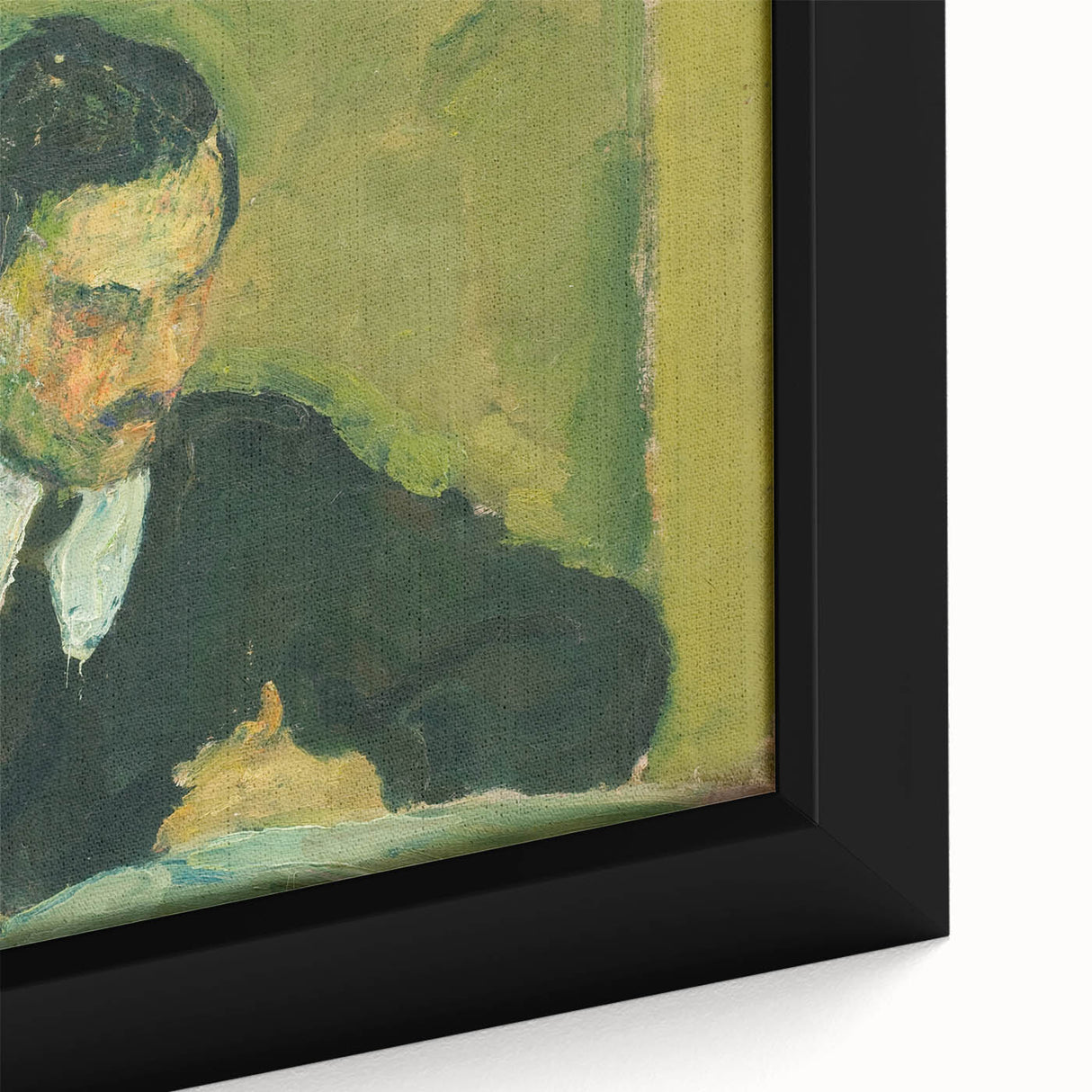 Portrait of a Man Reading - Abstract Modern Wall Art in Earth Tones