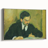 Portrait of a Man Reading - Abstract Modern Wall Art in Earth Tones