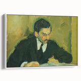 Portrait of a Man Reading - Abstract Modern Wall Art in Earth Tones