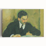 Portrait of a Man Reading - Abstract Modern Wall Art in Earth Tones