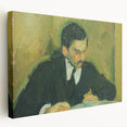Portrait of a Man Reading - Abstract Modern Wall Art in Earth Tones