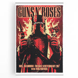 Guns N' Roses Retro Wall Art – Vintage Melbourne Concert Print