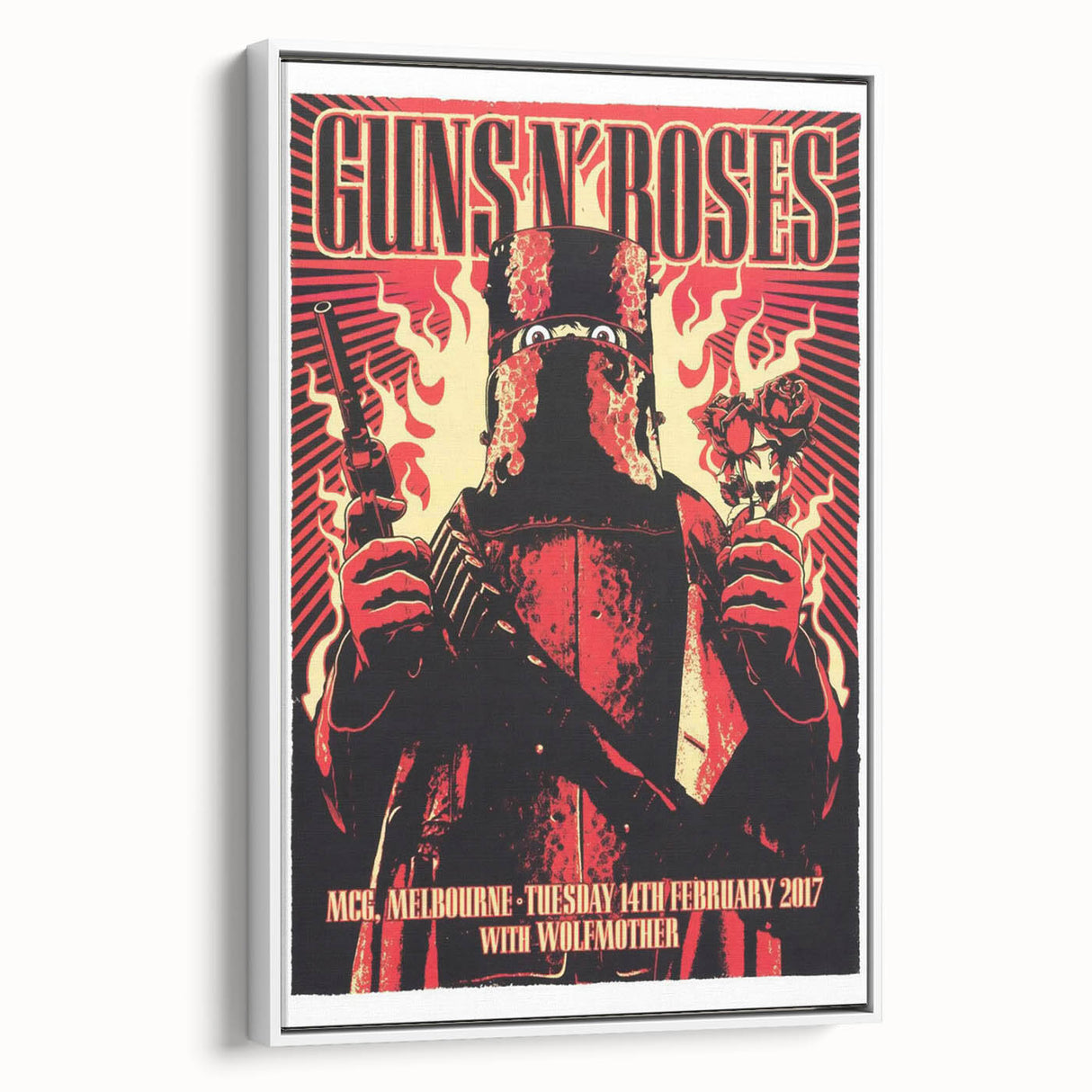 Guns N' Roses Retro Wall Art – Vintage Melbourne Concert Print