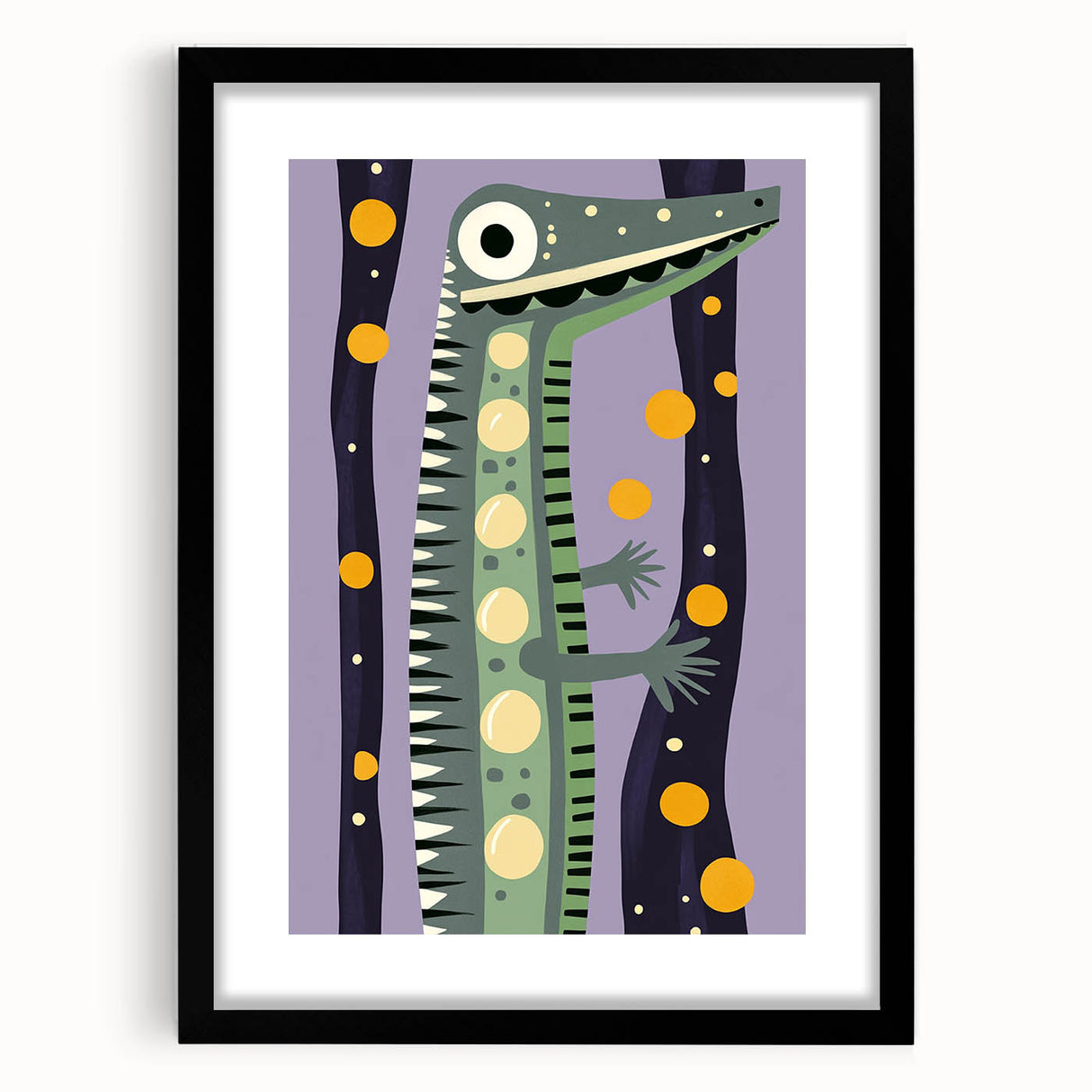 Kids Room Art Prints – Playful Alligator Illustration for Nursery