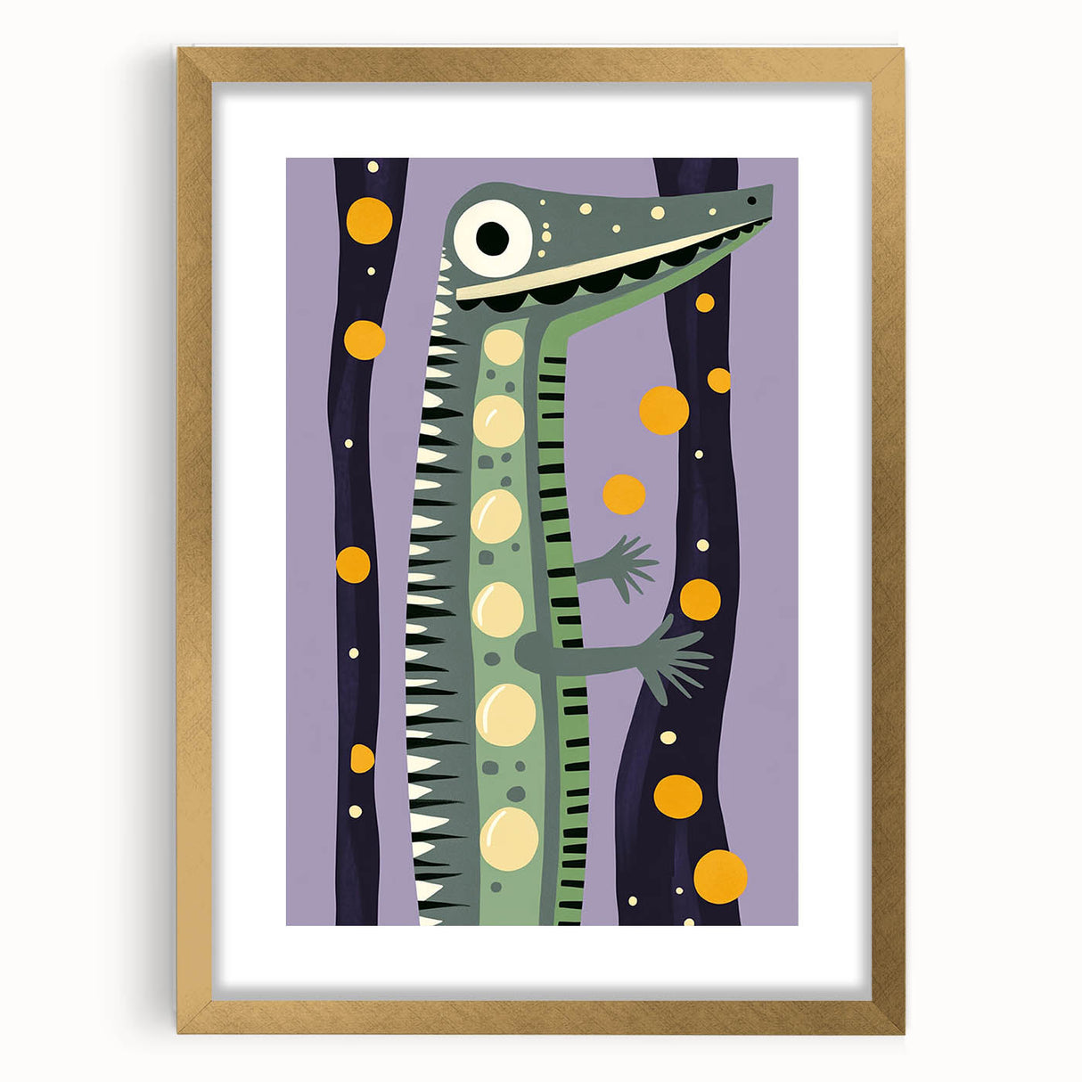 Kids Room Art Prints – Playful Alligator Illustration for Nursery