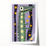 Kids Room Art Prints – Playful Alligator Illustration for Nursery