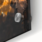 Large abstract wall art depicting autumnal colors on acrylic glass.