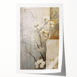 Textured Floral Living Room Wall Art - Modern Canvas & Framed Print