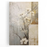 Textured Floral Living Room Wall Art - Modern Canvas & Framed Print