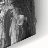 Abstract figurative acrylic artwork on glass featuring vibrant colors and intricate textures, ideal for modern home decor. Close-up view highlights artistic details.