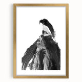 Abstract figurative art frame with a gold mat, showcasing a contemporary design that adds elegance and sophistication to any space, perfect for modern decor enthusiasts.