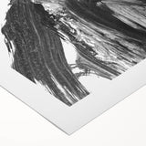 Abstract figurative rolled canvas artwork showcasing vibrant colors and dynamic shapes, perfect for modern decor. Packaged securely in a cardboard tube for safe shipping.