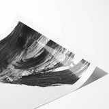 Abstract figurative art print showcasing vibrant colors and dynamic shapes, elegantly rolled and ready for display, ideal for modern home decor.