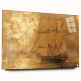 Abstract landscape wall art displayed in acrylic glass, highlighting vibrant colors and unique textures, secured with pins for a modern aesthetic.