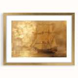 Abstract landscape wall art framed in a gold frame with a white mat, showcasing vibrant colors and textured details, perfect for enhancing home decor.