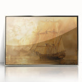 Framed acrylic wall art depicting an abstract landscape design in shades of blue and silver, ideal for modern home decor, adding elegance to any space.