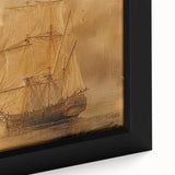 Close-up view of a framed abstract landscape wall art piece, showcasing vibrant colors and intricate textures on canvas, perfect for modern home decor.