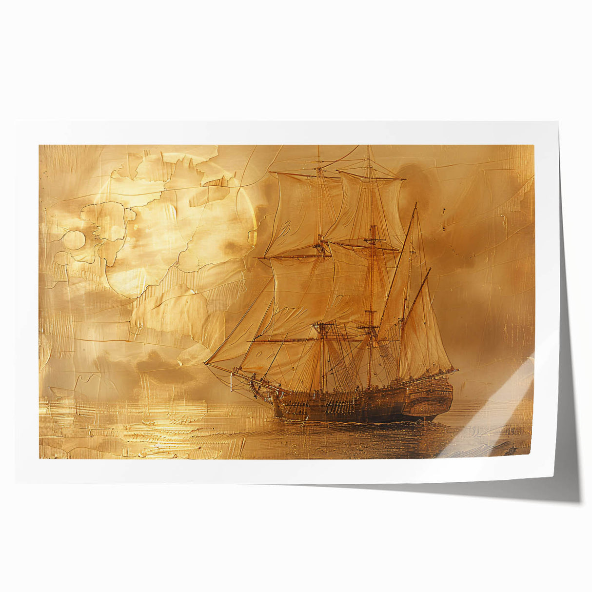 Abstract landscape wall art print showcasing vibrant colors and fluid shapes, rolled and ready for framing; perfect for modern home decor enhancement.