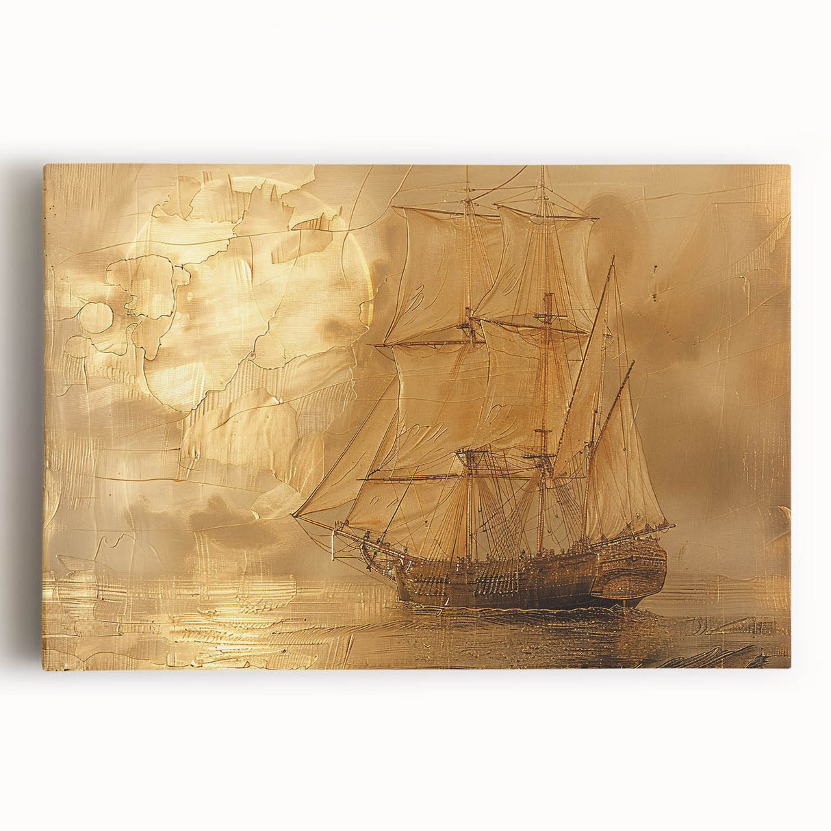 Vibrant abstract landscape wall art on stretched canvas, showcasing bold colors and fluid shapes, ideal for modern home decor and artistic expression.