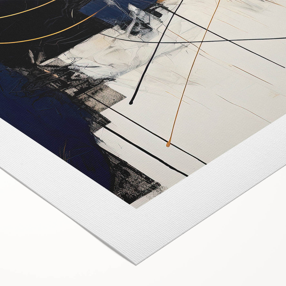Abstract minimalist wall art on rolled canvas, showcasing soft pastel colors and geometric shapes, ideal for modern home decor. The artwork is elegantly packaged in a durable cardboard tube for easy transportation and display.