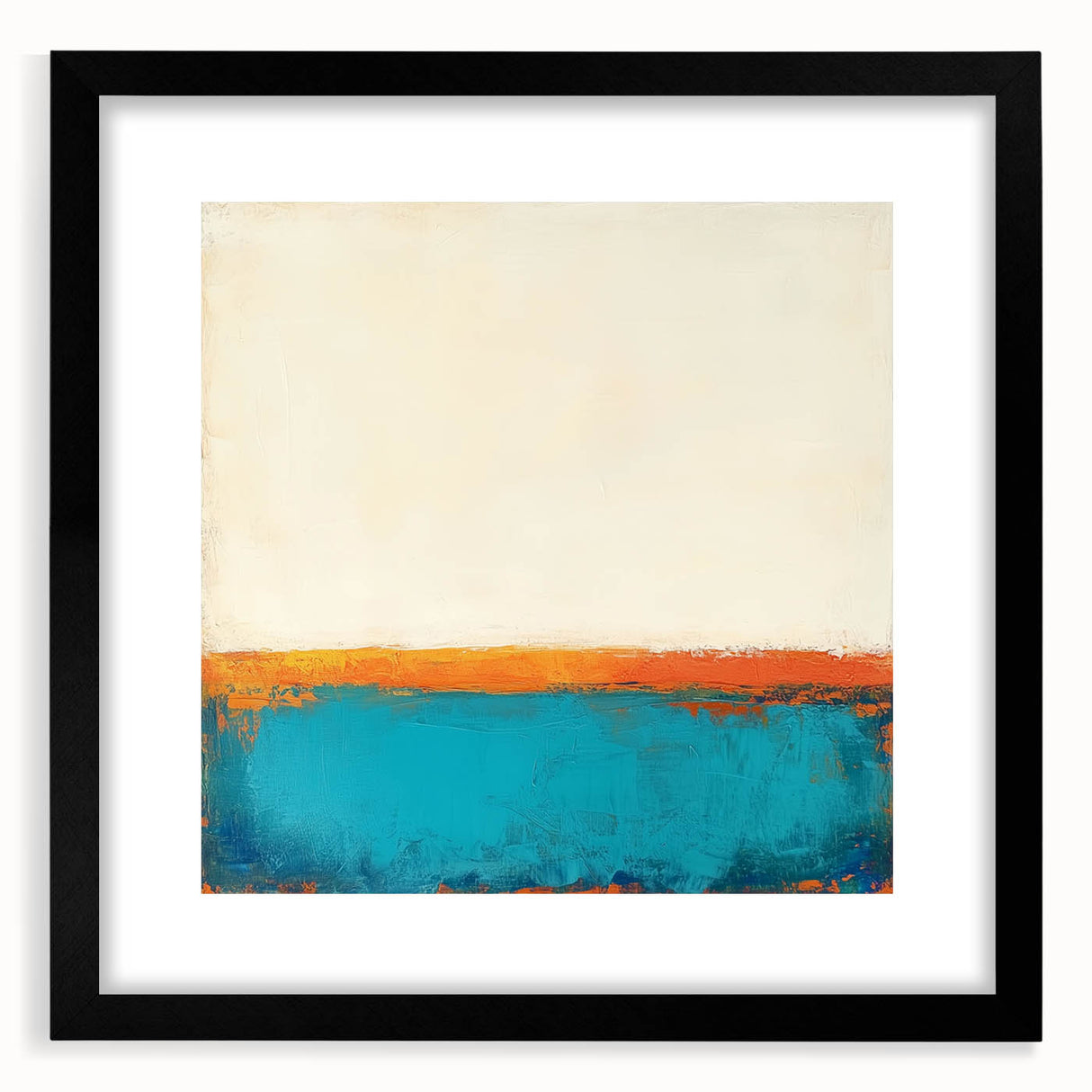 Colorful Abstract Wall Art – Coastal Horizon in Bold Texture