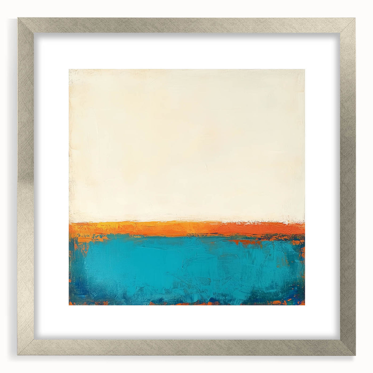 Colorful Abstract Wall Art – Coastal Horizon in Bold Texture