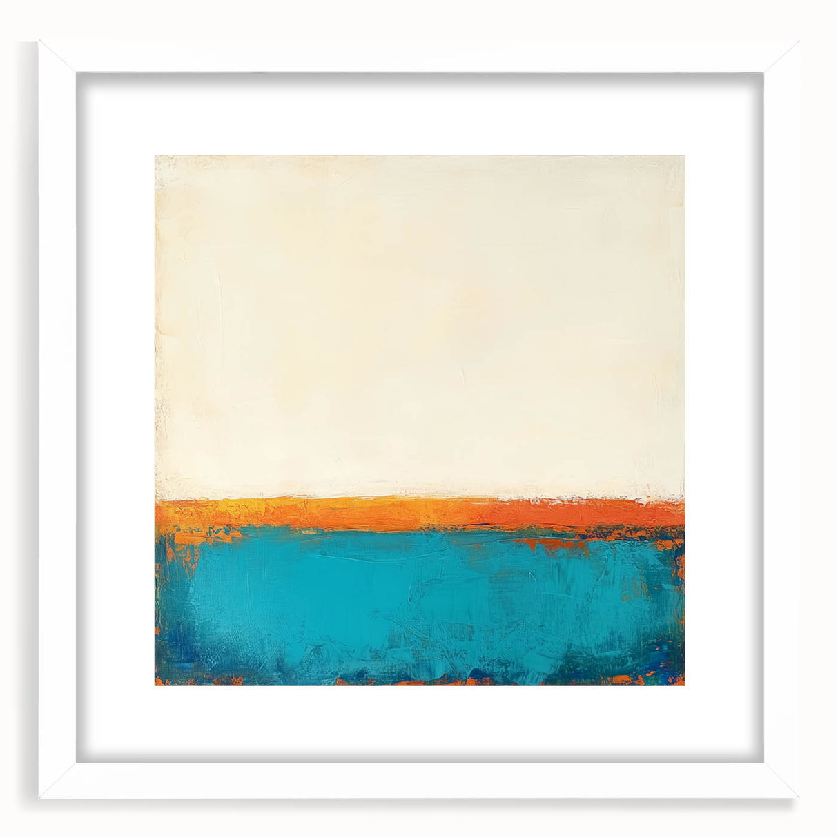 Colorful Abstract Wall Art – Coastal Horizon in Bold Texture