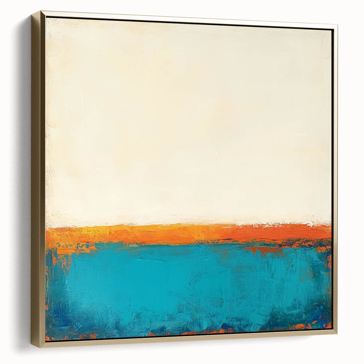 Colorful Abstract Wall Art – Coastal Horizon in Bold Texture
