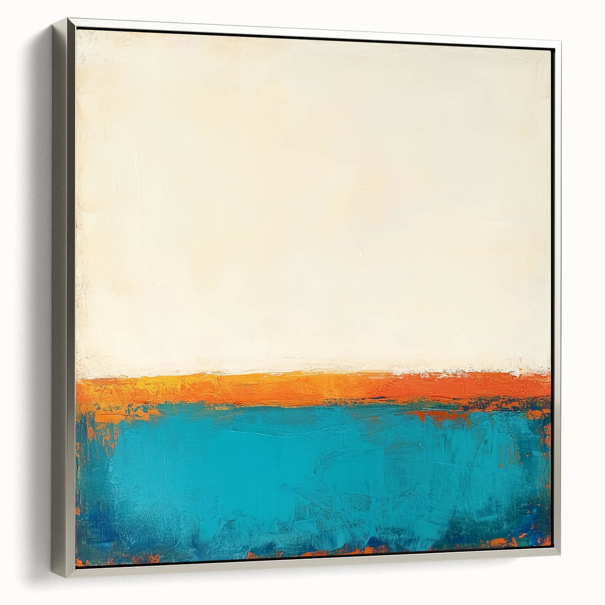 Colorful Abstract Wall Art – Coastal Horizon in Bold Texture