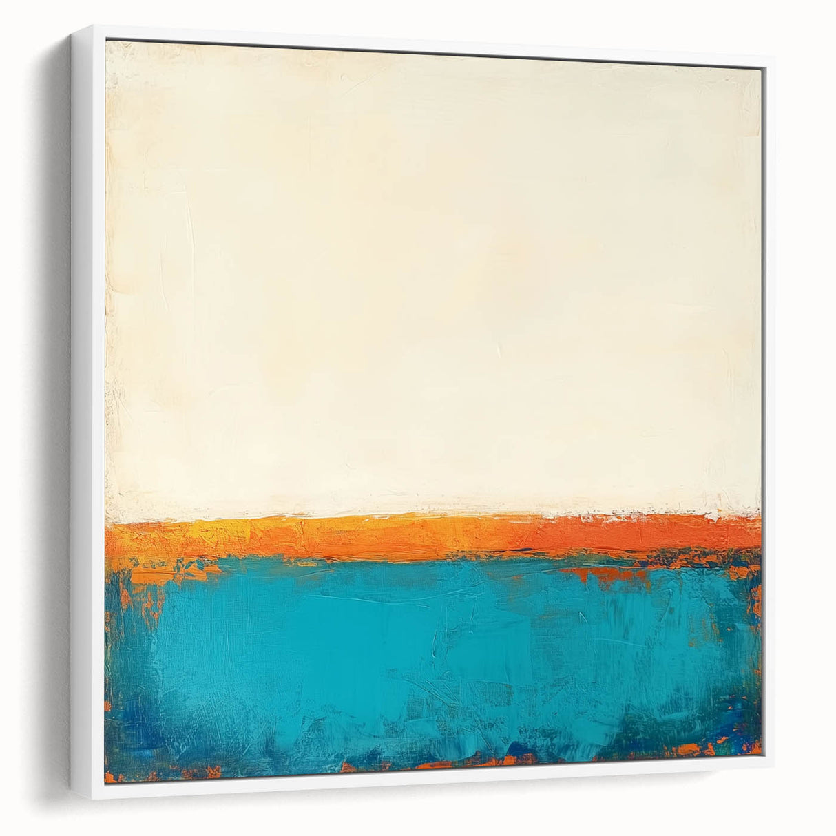 Colorful Abstract Wall Art – Coastal Horizon in Bold Texture
