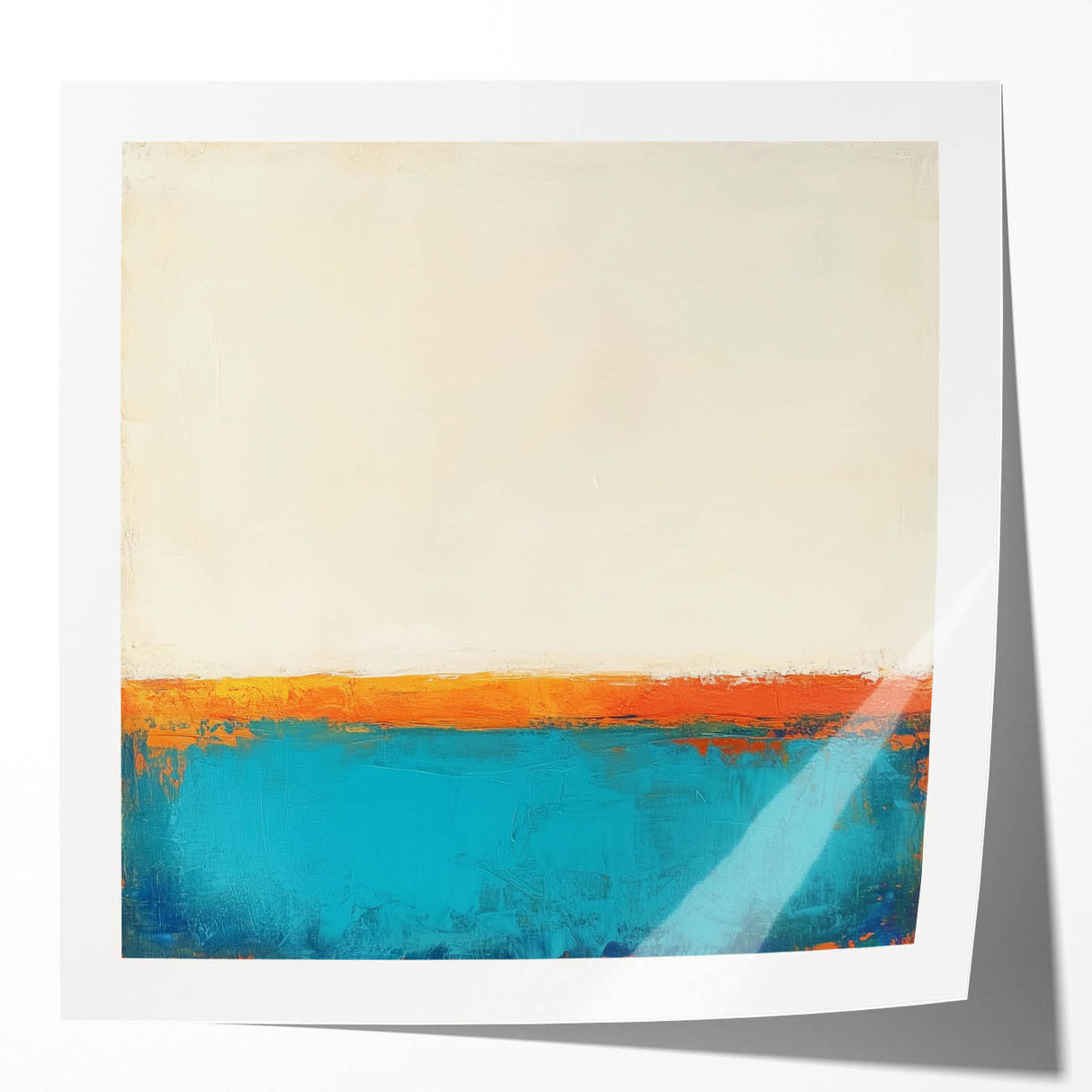 Colorful Abstract Wall Art – Coastal Horizon in Bold Texture