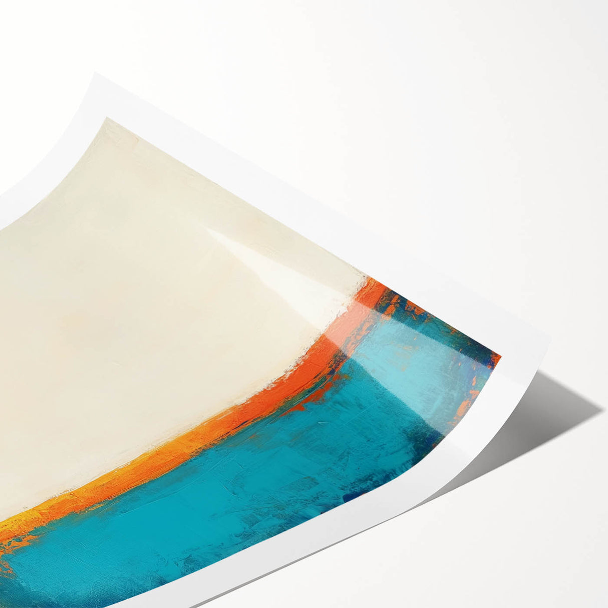 Colorful Abstract Wall Art – Coastal Horizon in Bold Texture