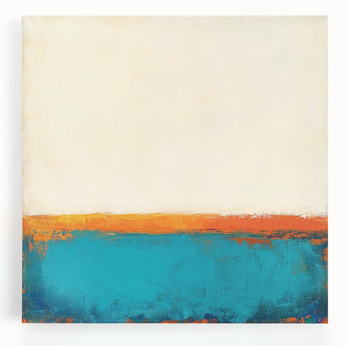Colorful Abstract Wall Art – Coastal Horizon in Bold Texture