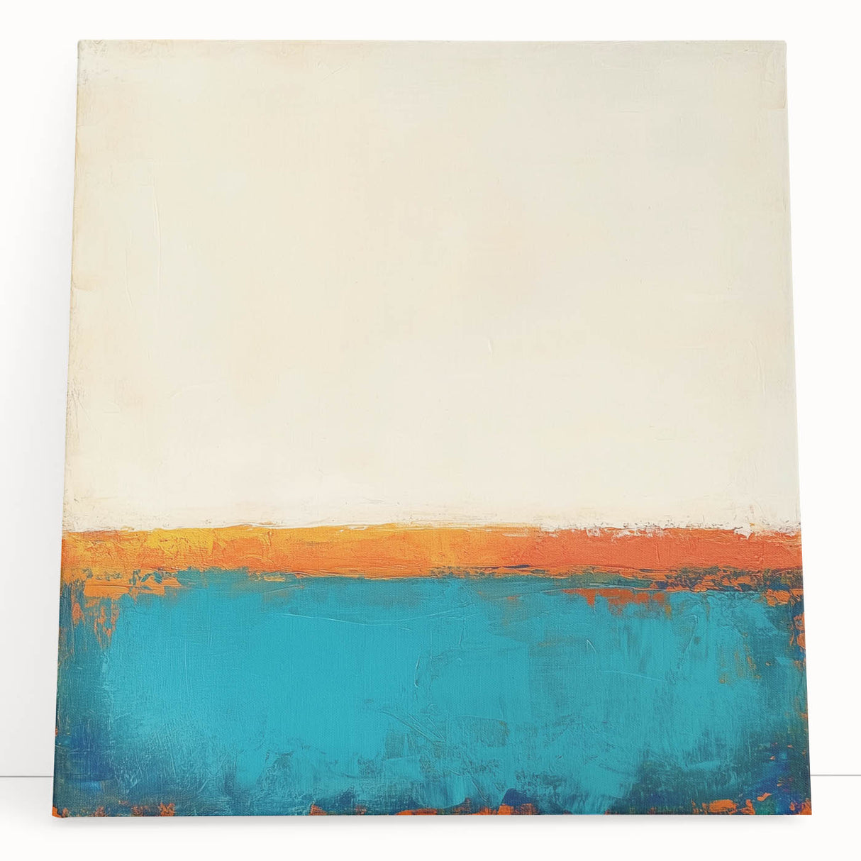 Colorful Abstract Wall Art – Coastal Horizon in Bold Texture
