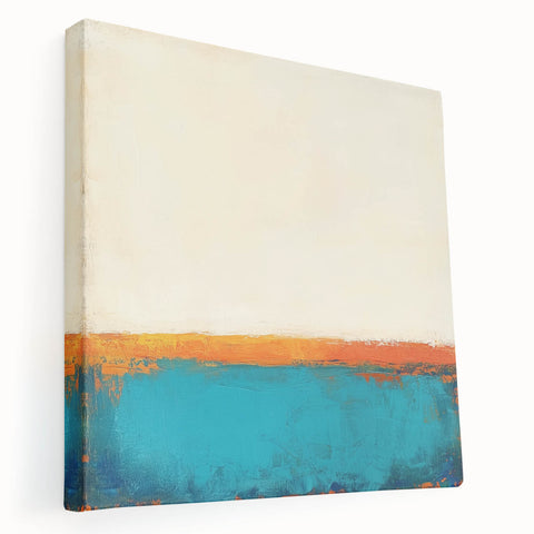 Colorful Abstract Wall Art – Coastal Horizon in Bold Texture