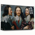 Baroque Art - Triple Portrait of Regal Elegance